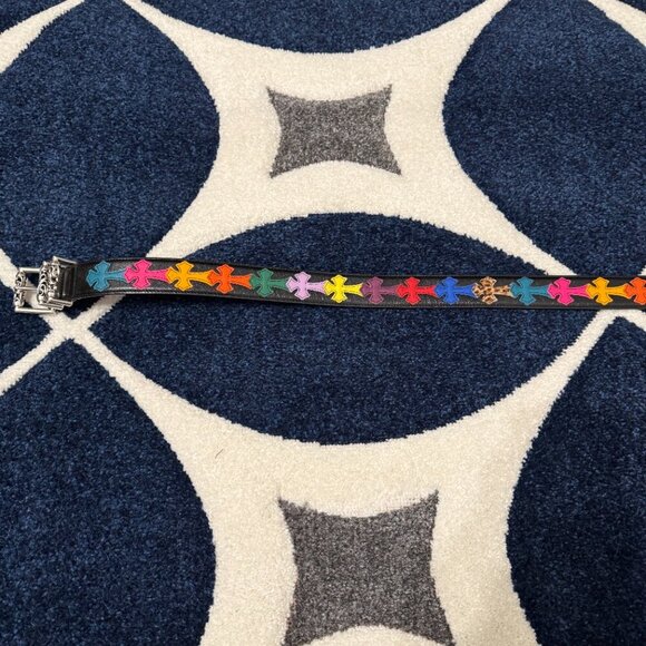 Chrome Hearts Multi Color Cross Patch Roller Belt Size 36 - Picture 3 of 4